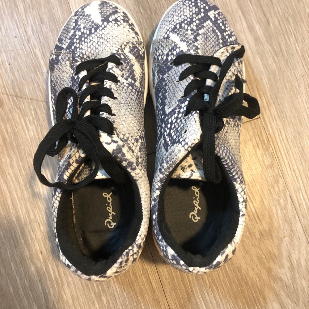 Snakeskin sneakers worn once